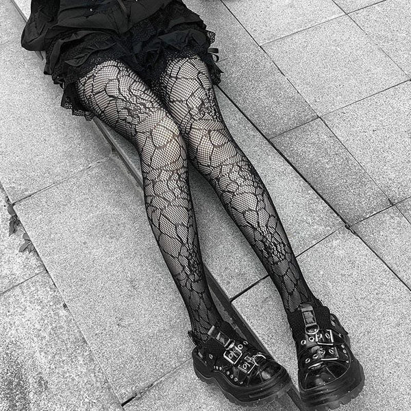 Flashy Black Gothic Tights