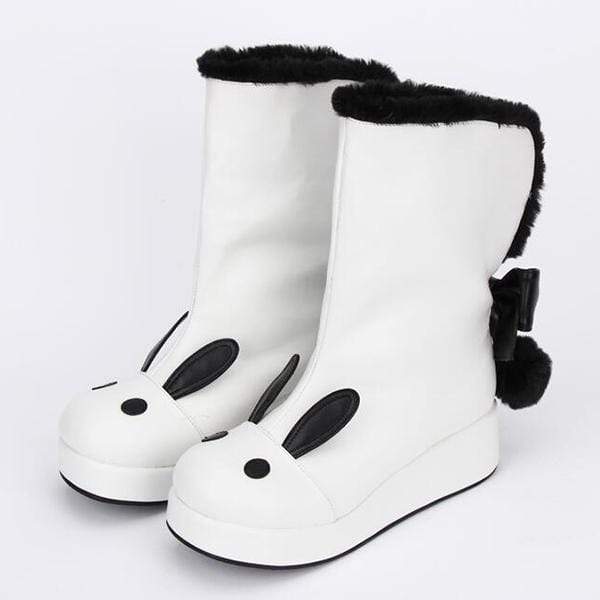 B&W Bunny Toe Shoes