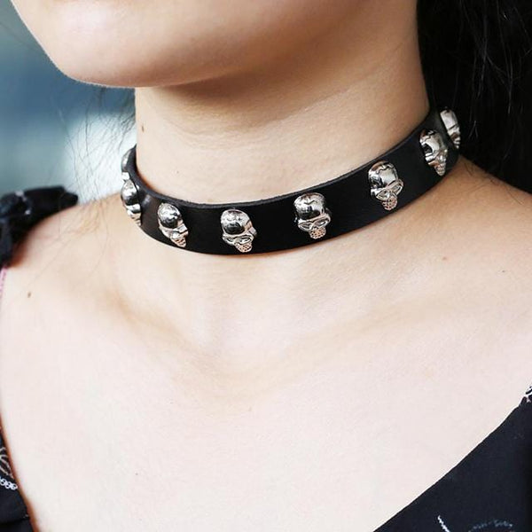 Cursed Skull Choker Necklace