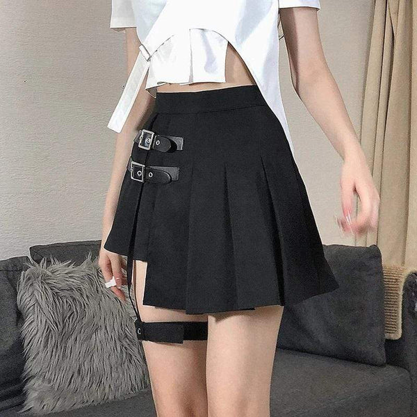 Expulsion Pleated Mini Skirt