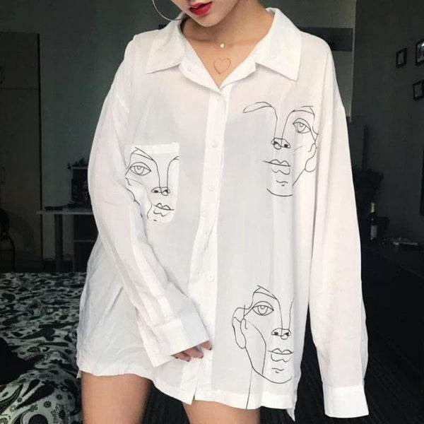 Aesthetic Face Long Sleeve Shirt