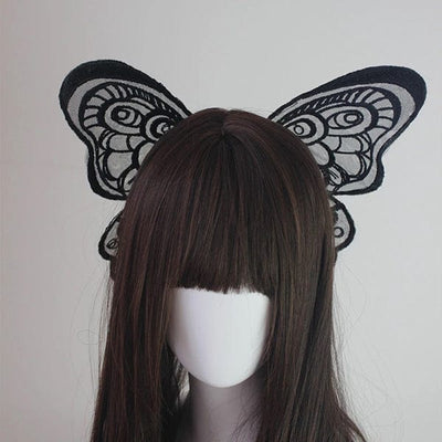 Gothic Butterfly Wings Headwear