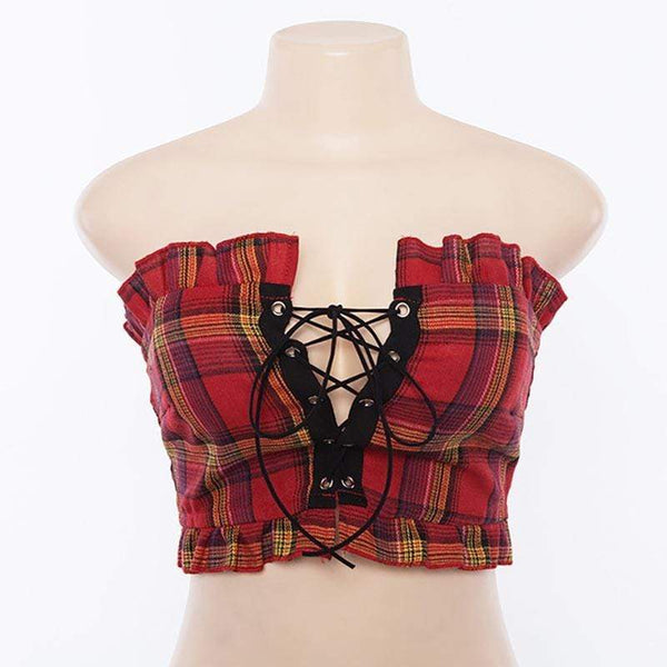 Crave Tartan Crop Top