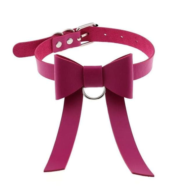 Bowknot Leather Choker