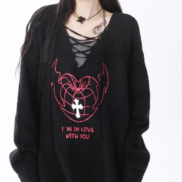 Emo Grunge Sweater Top Set