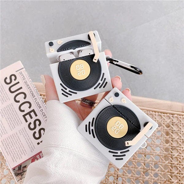 Retro Gramophone Airpods Silicone Case