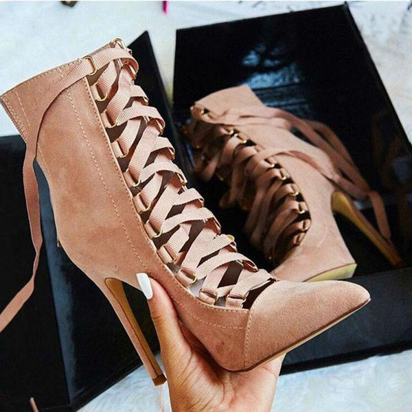 Flashy Gladiator High Heel Boots