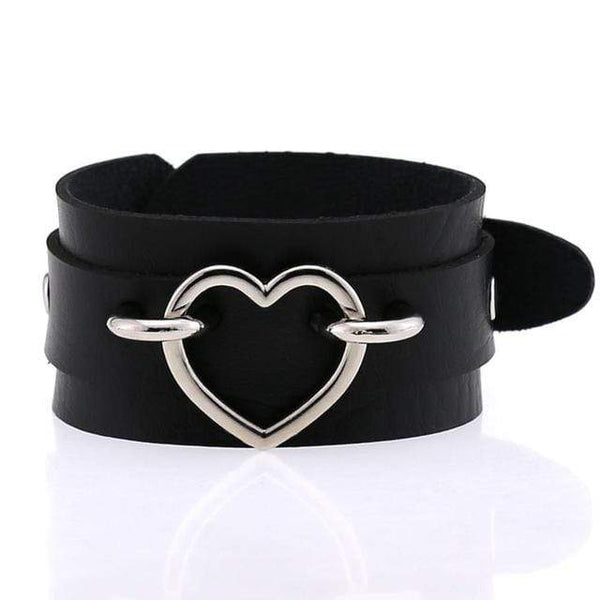 Gothic Locked Heart Bracelet