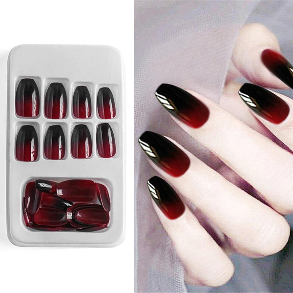 Gradient Fancy Gothic Nails