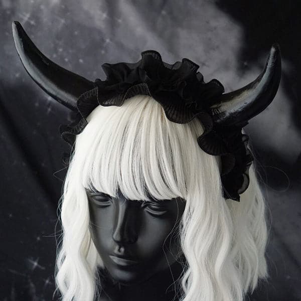 Devil Maiden Horn Ruffled Headband