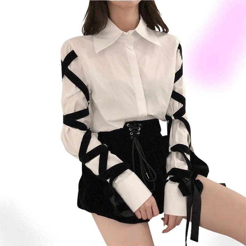 Black Bandage Aesthetic  Top