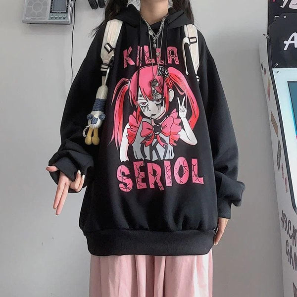 Serial Killer Kawaii Oversized Hoodie