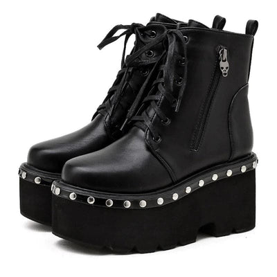 Black Goth Platform Boots