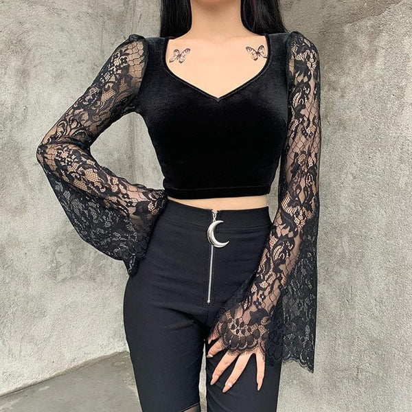 Vintage Elegance Crop Top