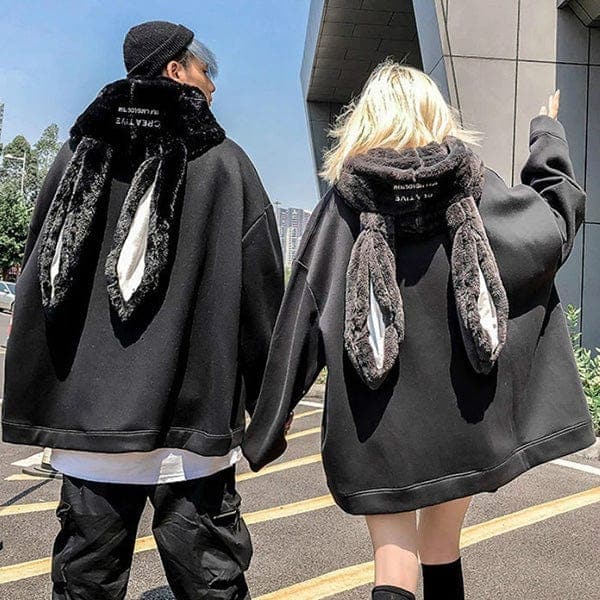 Gothic Rabbit Couple Hoodie