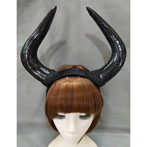 Bull Horns on Headband Soft with Ears main image 1