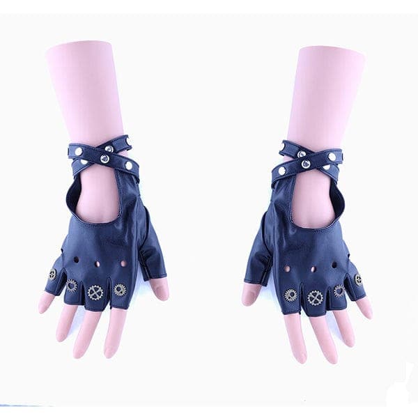 Steampunk Gear Fingerless Gloves