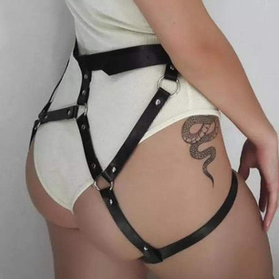 Faux Leather Bubble But Harness