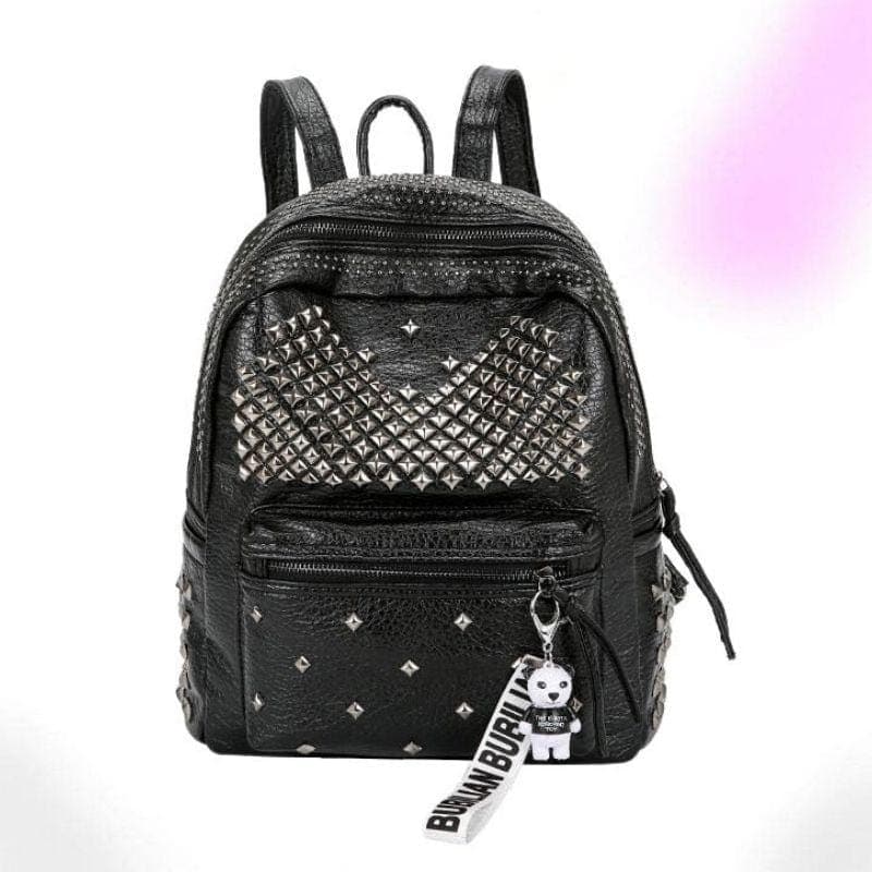 Rivets Overload Leather Backpack