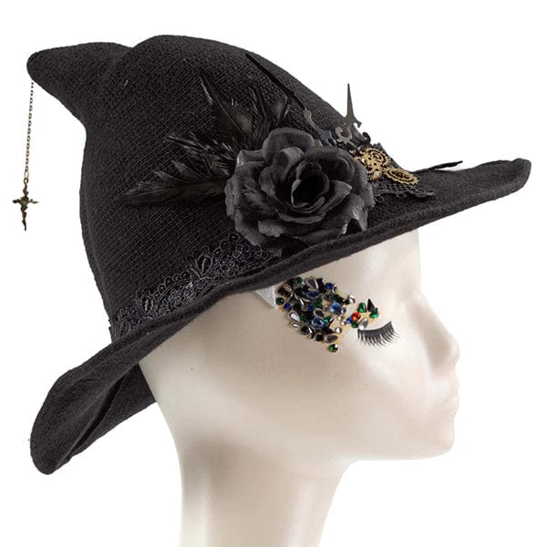 Gothic Black Witch Hat