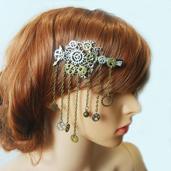 Vintage Gear Tassel Hair Clip