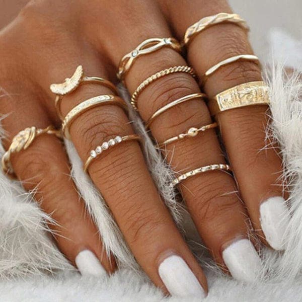 Bohemian Edgy Ring Sets