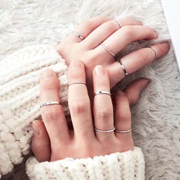 Bohemian Edgy Ring Sets