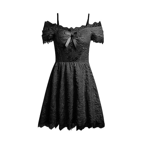 Gothic Spider Web Lace Dress