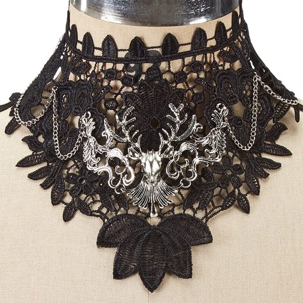 Lace Deer Collar Choker