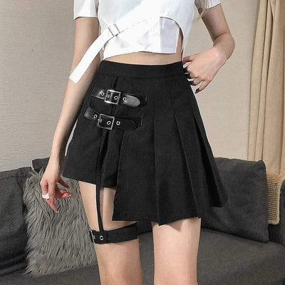 Expulsion Pleated Mini Skirt