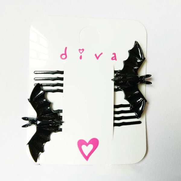 Black Bat Hair Clip