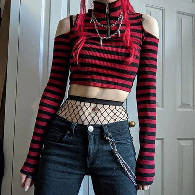 Hide and Seek Striped Crop Top