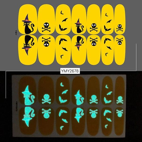 Spooktacular Glow In The Dark Nail Stickers