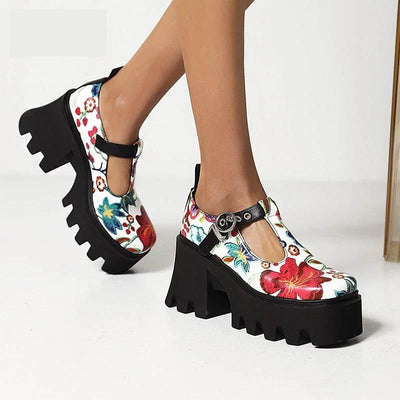 Bloom In Darkness Chunky Platform Shoes