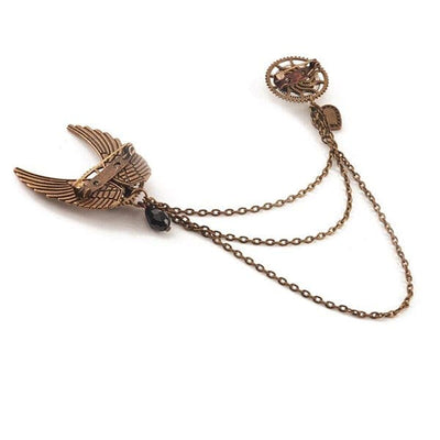 Winged Death Steampunk Brooch