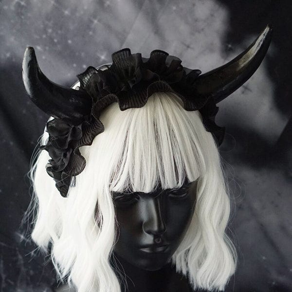 Devil Maiden Horn Ruffled Headband