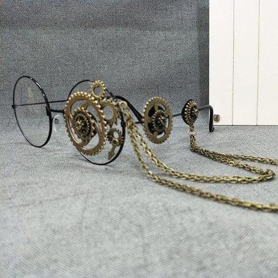 Gears and Chains Steampunk Eyeglasses