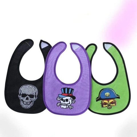 Skull Baby Goth Bibs