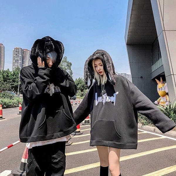 Gothic Rabbit Couple Hoodie