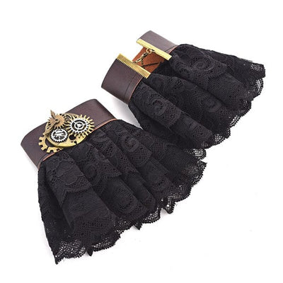 Black Lace Gears Wrist Cuff