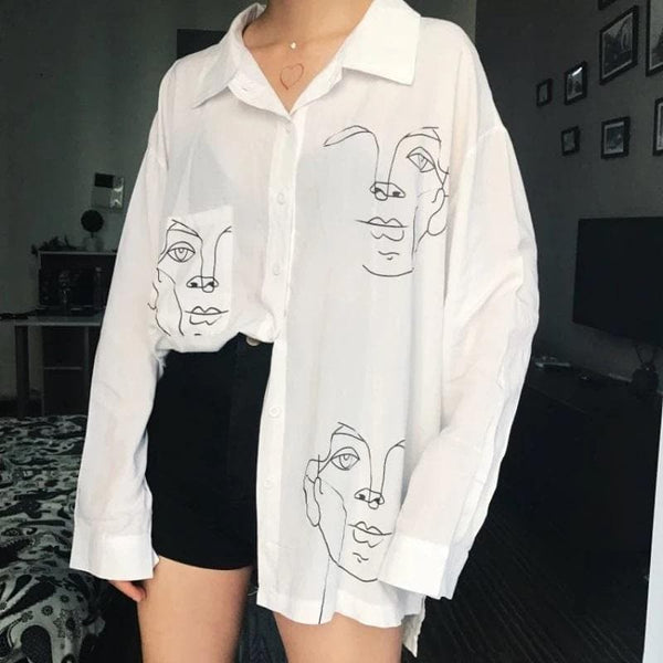 Aesthetic Face Long Sleeve Shirt