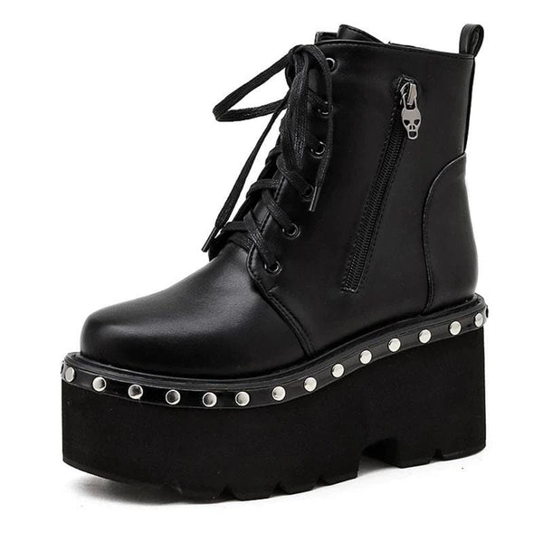 Black Goth Platform Boots