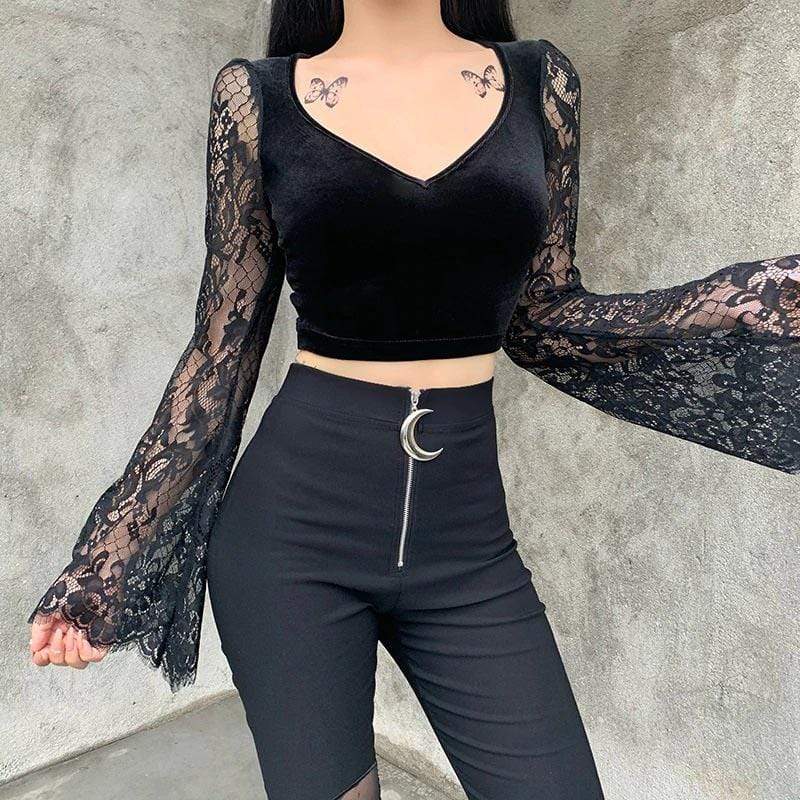 Vintage Elegance Crop Top