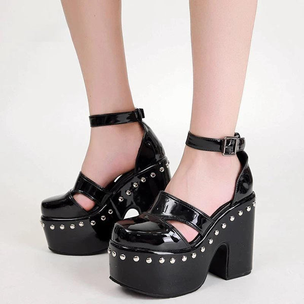 Blaque Rivet Platform Shoes