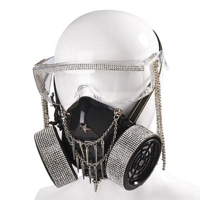 Crystal Steampunk Gas Mask and Goggles