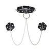 Gothic Punk Choker with Nipple Cover