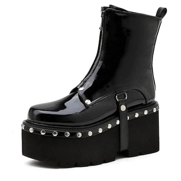 Domination Rivets Platform Boots