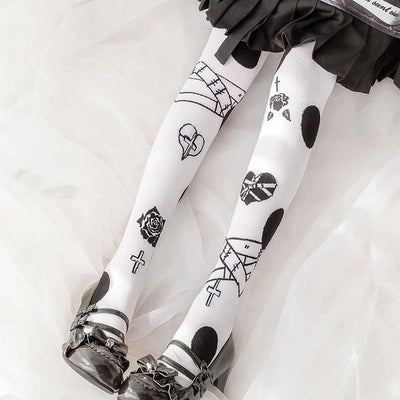 Brokenhearted Lolita White Socks