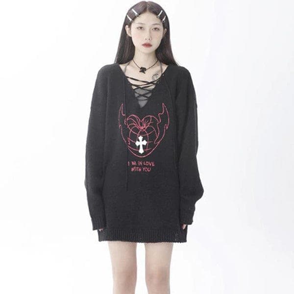 Emo Grunge Sweater Top Set