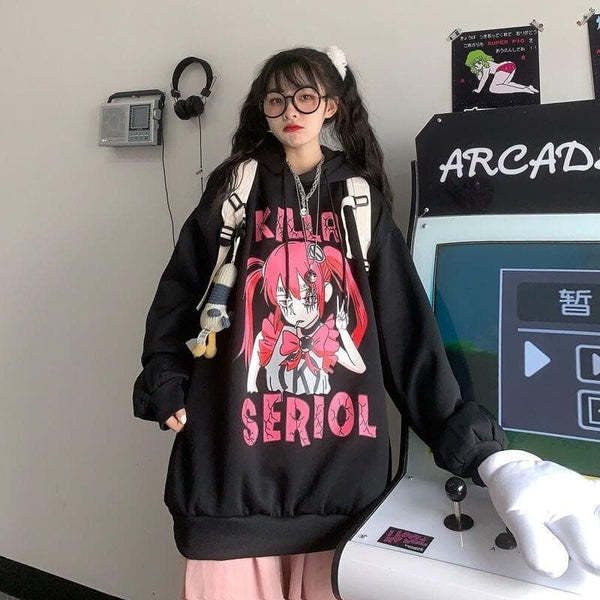 Serial Killer Kawaii Oversized Hoodie